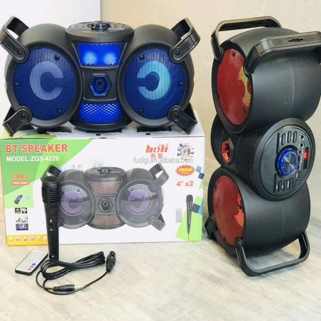 Haut Parleur ZQS-4229 LED Bluetooth 3000 mAh avec Microphone